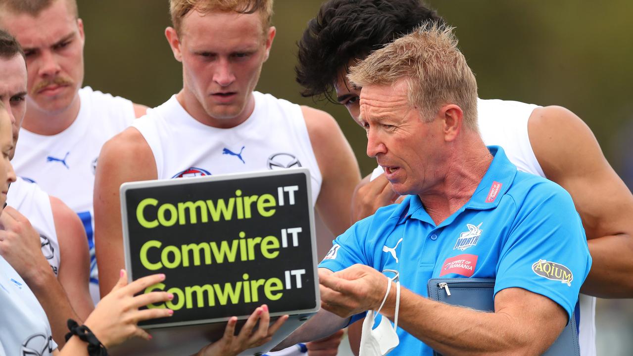 Kangaroos coach David Noble says club’s entire draft crop has been ‘eye-catching’ during the pre-season. Picture: Kelly Defina/Getty Images