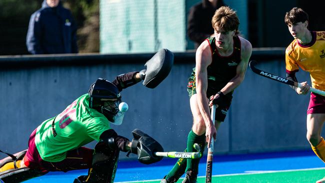 Under 18 Hockey Final at the Tasmanian Hockey Centre. Tasmania vs Queensland. Picture: Linda Higginson