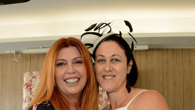 Renee Gamble and Kristy Collins at Women in Law race day at Aquis GCTC, Bundall. Picture: Regina King