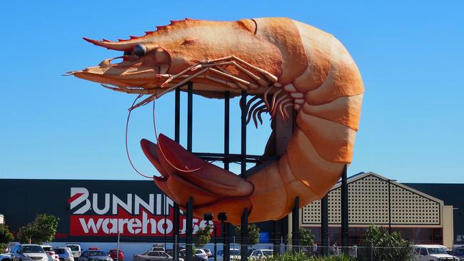 The chase started at West Ballina. Pictured is the town’s iconic Big Prawn. Picture: Alamy