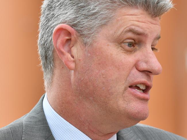 Regional community cabinet meeting in the FCRC chambers in Maryborough. Stirling Hinchliffe arrives for the meeting.