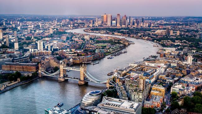 The skyline of London, which is as affordable for housing as Adelaide is, according to the Demographia report.