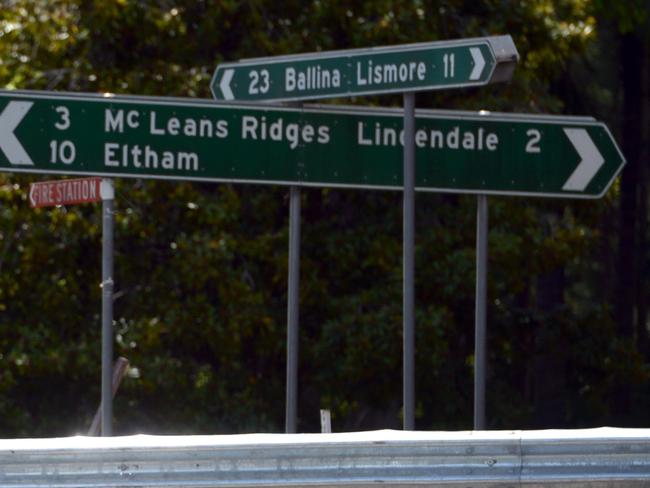 A motorcycle and truck collided at the intersection of the Bruxner Highway, Cowlong and Alphadale Roads at Alphadale in 2013.Photo Cathy Adams / The Northern Star