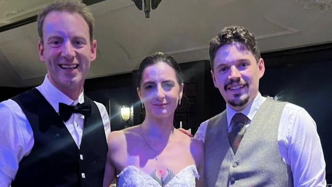 David Speirs with the bride and groom, Mr and Mrs Baxter Picture: Instagram