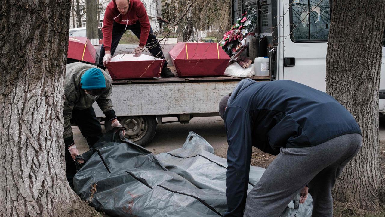 Hundreds of civilians were killed in Bucha – a town near Ukraine’s capital of Kyiv. Picture: Yasuyoshi Chiba / AFP.