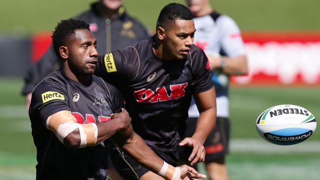 Segeyaro during a Panthers training session in 2015. Picture: Gregg Porteous