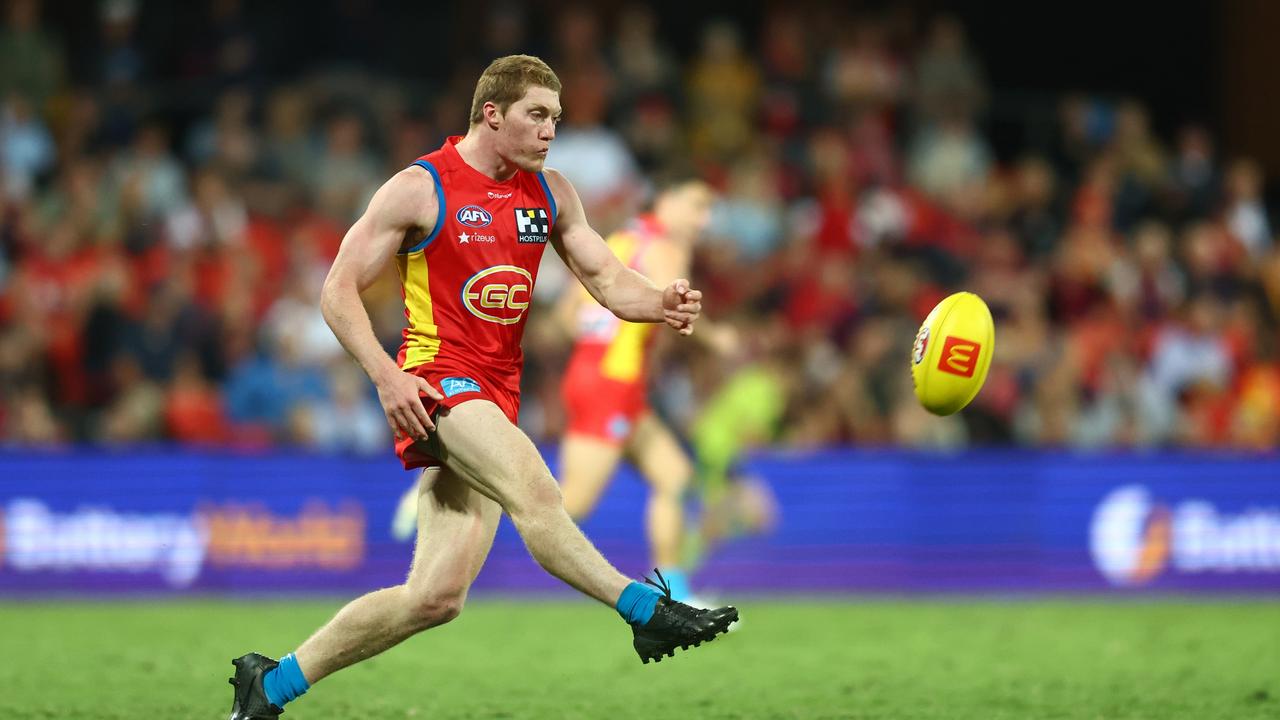 Rowell racked up 18 touches and 6 tackles as Gold Coast ran flag contenders Melbourne to the wire. (Photo by Chris Hyde/Getty Images)