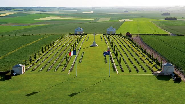 The Australian National Memorial at Villers-Brettoneux, built on the battlefield where Australians were victorious, one of their successes on the Western Front. Picture: David Bailey