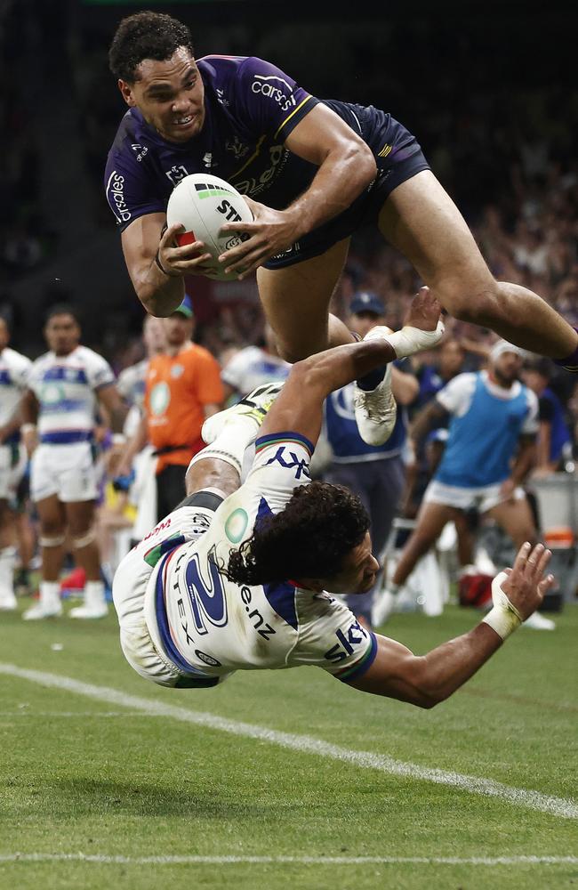 Xavier Coates’ incredible try. Picture: Daniel Pockett/Getty Images