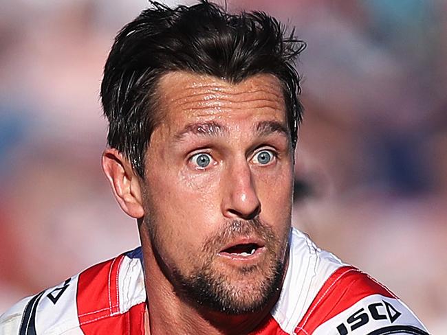 Roosters' Mitchell Pearce during NRL match Manly Sea Eagles v Sydney Roosters at Brookvale oval. Picture. Phil Hillyard