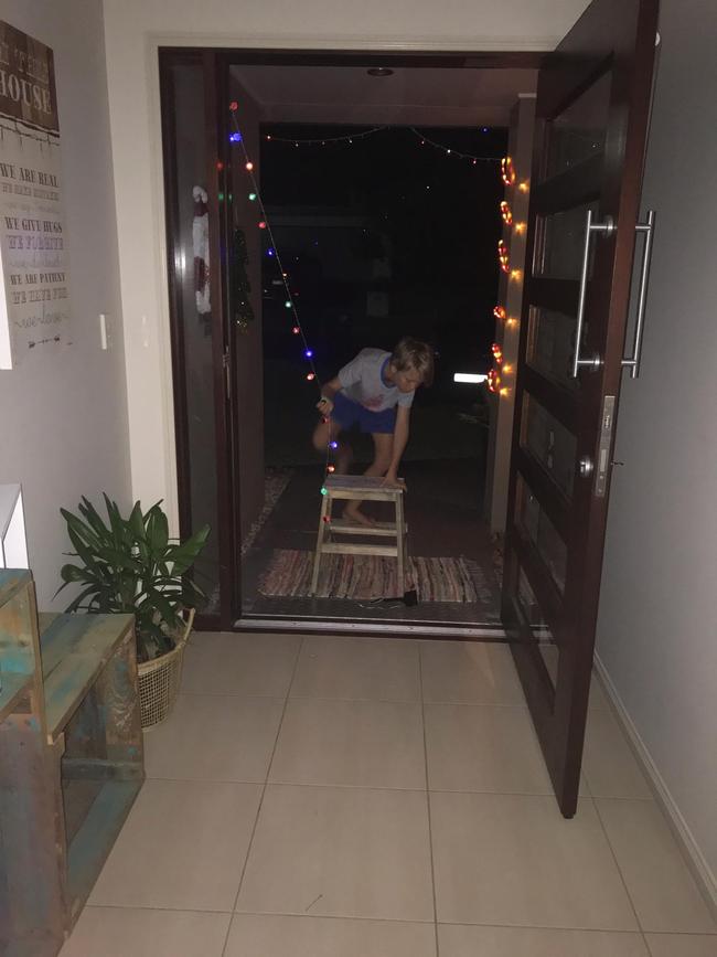 Jack spent months collecting cans and bottles to save up for his Christmas lights. Photo: Bec Hanzic