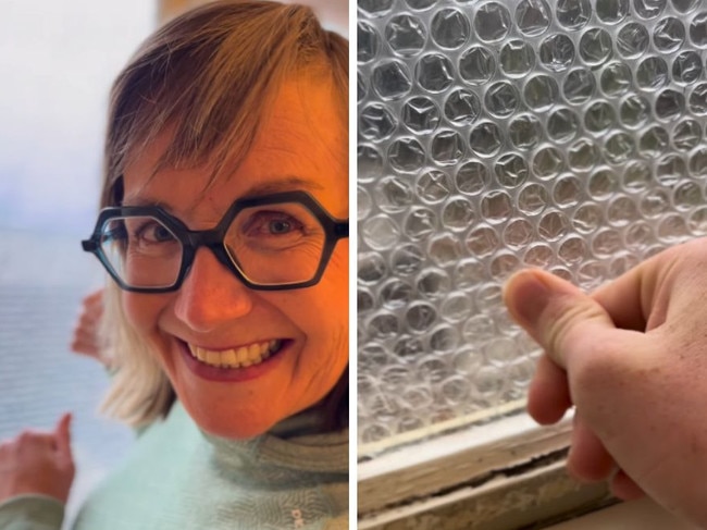 Lish Fejer, of the FixIt Chicks with Jenny Edwards, and their bubble glazing hack. Picture: Supplied.
