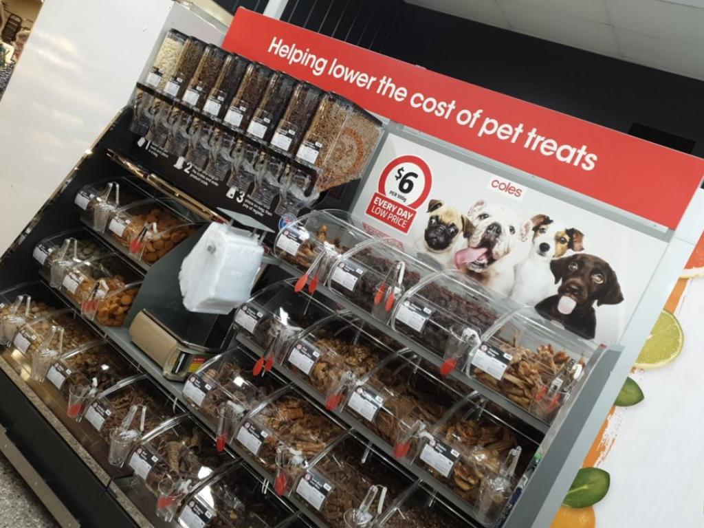 Coles shop dog treats