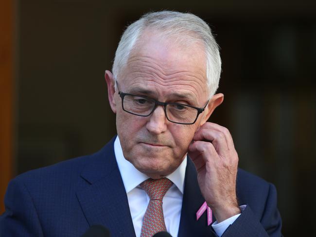 PM Malcolm Turnbull at a press conference at Parliament House in Canberra. Picture KymSmith