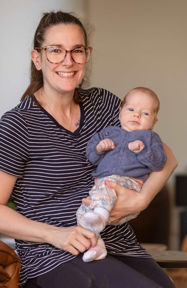 Victoria Holman from Taylors Hill with baby Blair. Picture: Jason Edwards