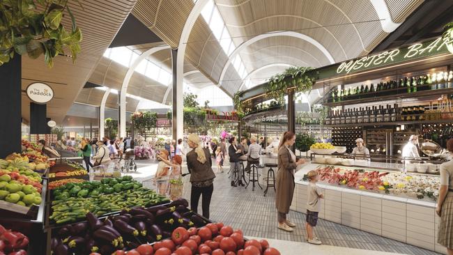 An artist’s render of the new Chadstone shopping centre fresh food precinct.