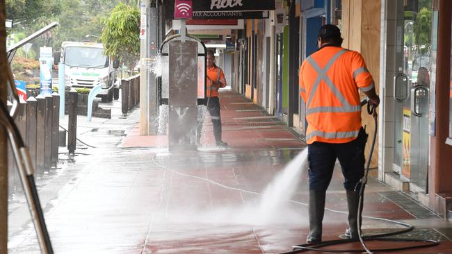 Lismore CBD clean-up after the second flood within a month.