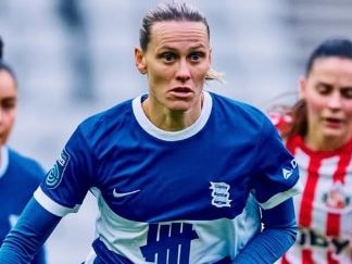 Emily van Egmond in her debut game for WSL 2 side Birmingham City. Photo: Instagram