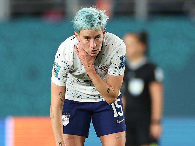 USA legend Megan Rapinoe after her side edged into the last 16. Picture: Buda Mendes/Getty Images.