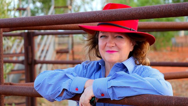 Mining magnate and Hancock Chairman Gina Rinehart pictured at the Kidman Pastoral property, which  was approved for sale by the Federal Government on Friday