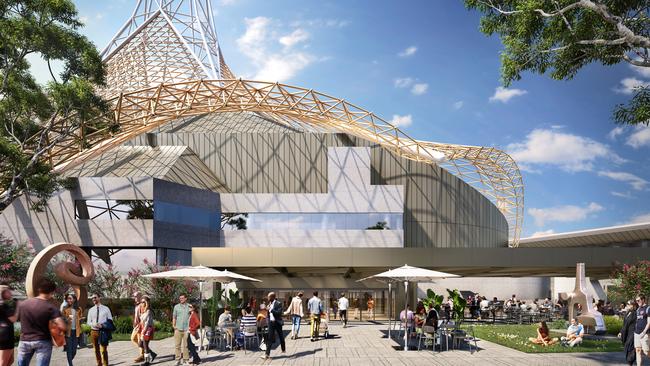 How the parkland area will look at the revamped Arts Centre.