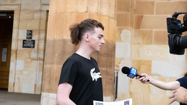 Nicholas Tsardanis leaving Adelaide Magistrates Court on Wednesday. Picture: The Advertiser/ Morgan Sette