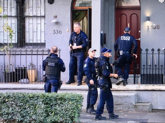 NSW Police raids in the Sydney suburb of Surry Hills. Pictures Dylan Robinson