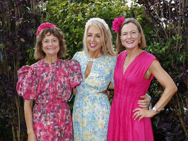 Teresa Walter, Pip Miller and Karen Cush at the Cairns Amateurs Ladies Day, held at Cannon Park. Picture: Brendan Radke