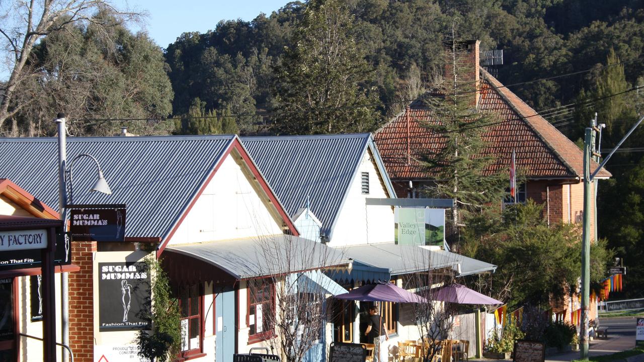 Colonial buildings along the main street of Cobargo on the NSW South Coast before the bushfires tore through today. Picture: Supplied