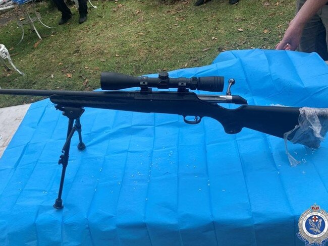 One of the rifles seized at the Doyalson North home. Picture: NSW Police