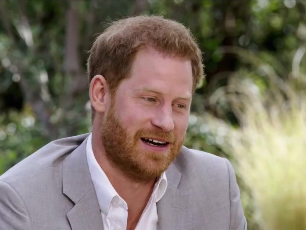 Prince Harry during the interview. Picture: Supplied