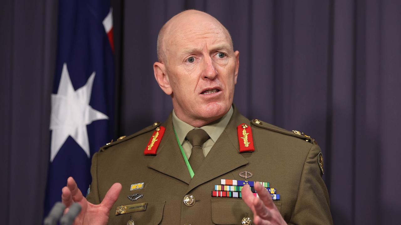 COVID-19 Taskforce Commander, Lieutenant General John Frewen. Picture: NCA NewsWire / Gary Ramage