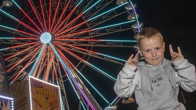 Kilton Scott having the best time at the 2024 Mildura Show. Picture: Noel Fisher