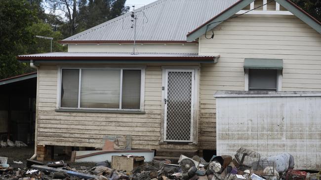 A flood-damaged home in Wardell in the south of the Ballina Shire on March 7, 2022. Picture: Liana Boss