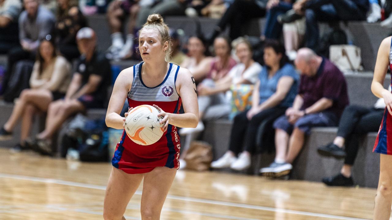 Ava Marjoribanks for Darling Downs against Peninsula in Queensland School Sport 16-19 Years Girls Netball Championships at Clive Berghofer Arena, St Mary's College, Friday, May 6, 2022. Picture: Kevin Farmer