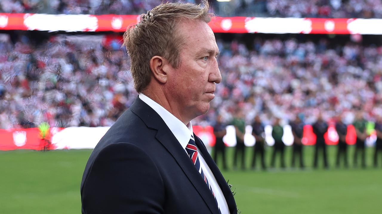 Sydney Roosters coach Trent Robinson has labelled the Dom Young situation ‘annoying’. Picture: Cameron Spencer/Getty Images