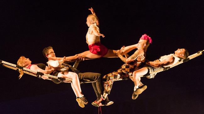 Circus Oz's show Model Citizens in action. Pic: Rob Blackburn