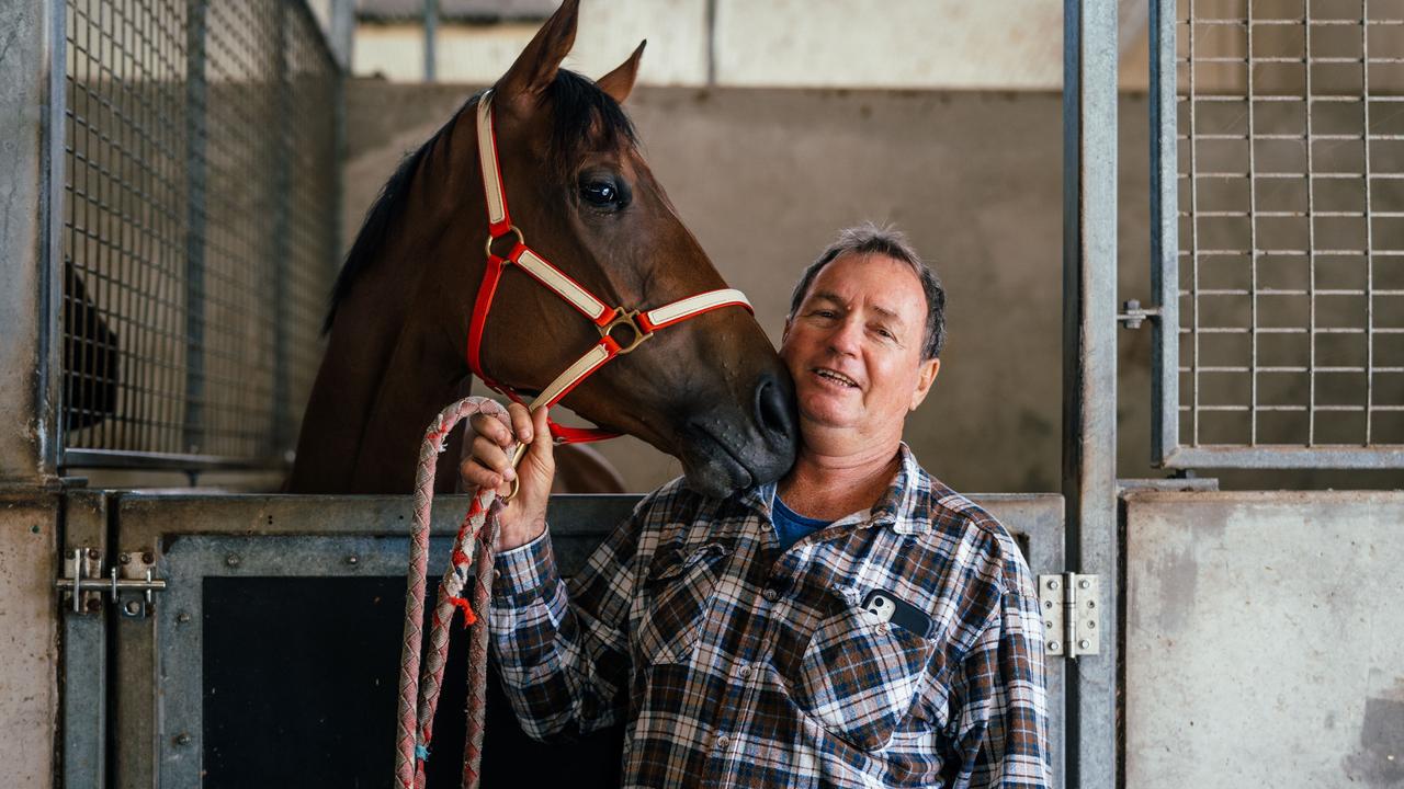 Sunshine Coast trainer Gary Duncan with racehorse Dzsenifer. Picture: Racing Queensland