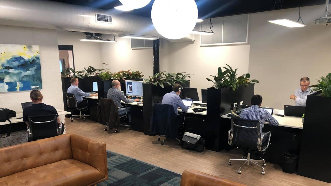 Coworking desks at SmartHub at Customs House.