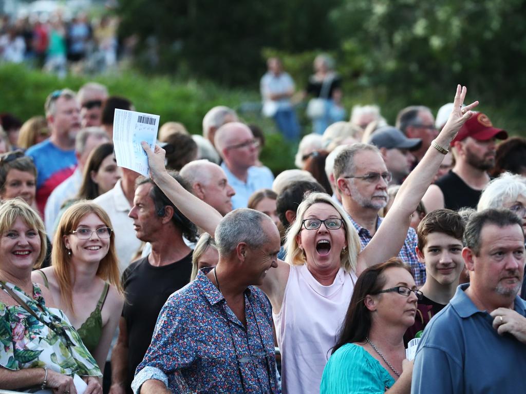 Crowds arrive to see Queen live. Photograph: Jason O'Brien