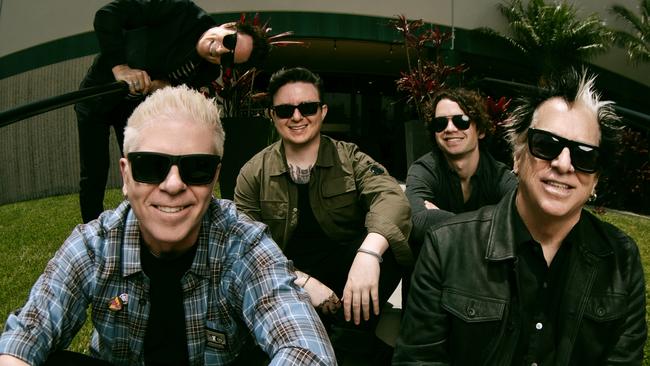 The Offspring, with Holland and Noodles in front, return to Australia next year. Picture: Daveed Benito / Supplied.