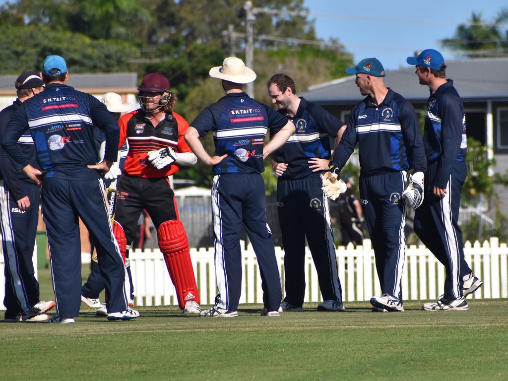 Brothers Cricket Club celebrate a wicket against Norths Cricket Club in the Mackay Cricket Association, January 15, 2022