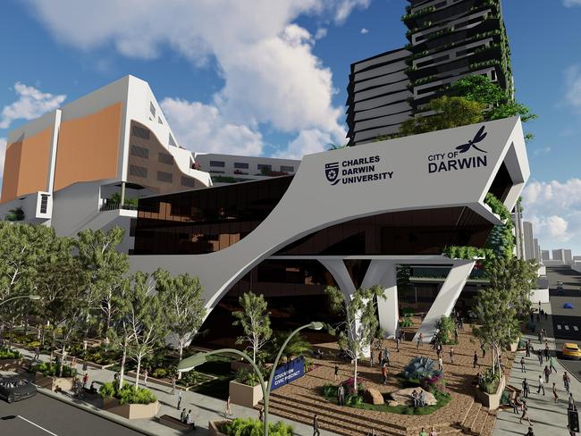 The concept design for Charles Darwin University’s new city campus