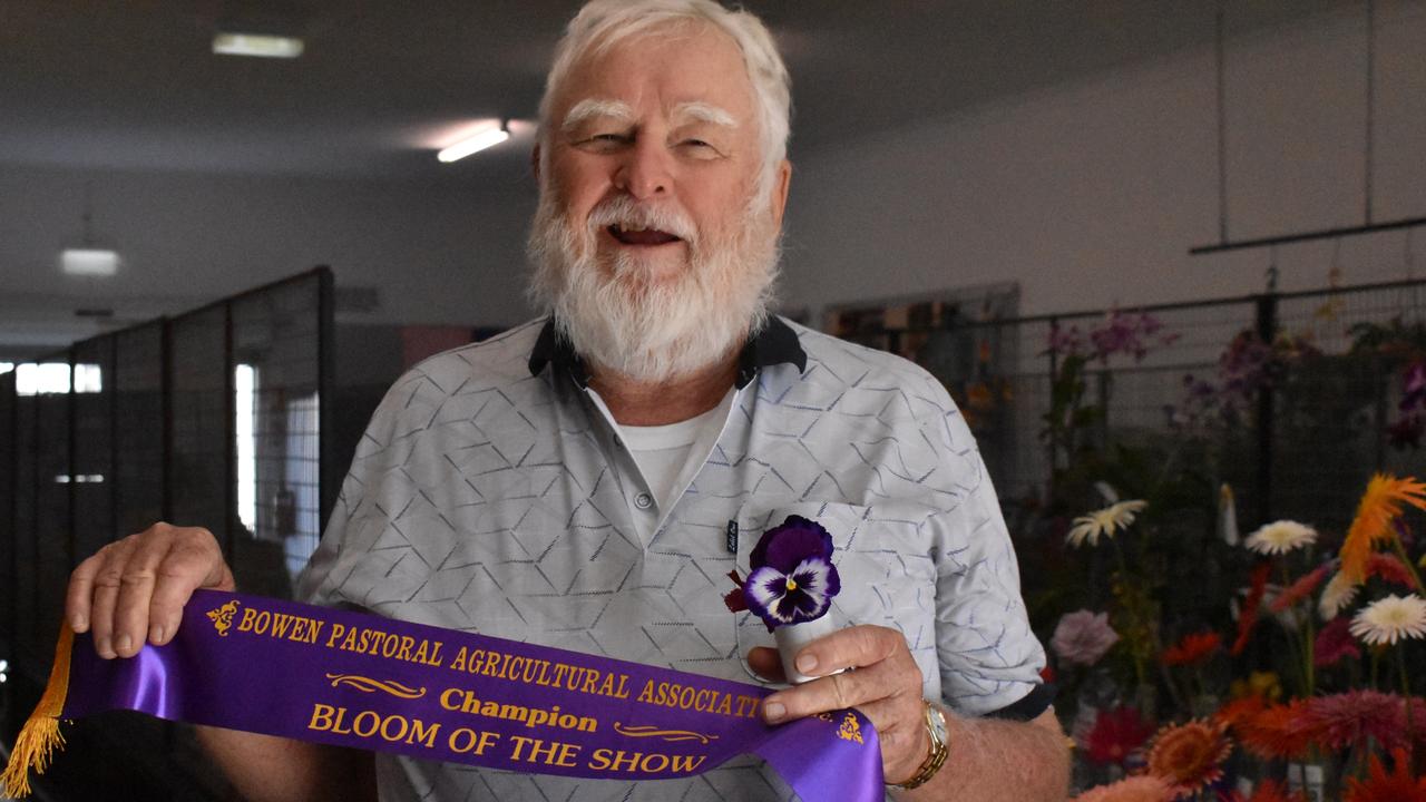 Neil Tracey of Bowen won Champion Bloom of the Show and Champion Single Rose. Picture: Kirra Grimes