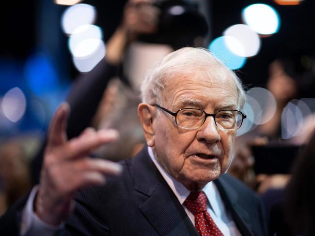 Warren Buffett, CEO of Berkshire Hathaway which has reported first-quarter net losses of nearly $US50 billion Picture: AFP