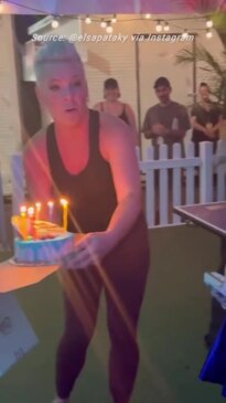 Pink surprises young fan for 11th birthday