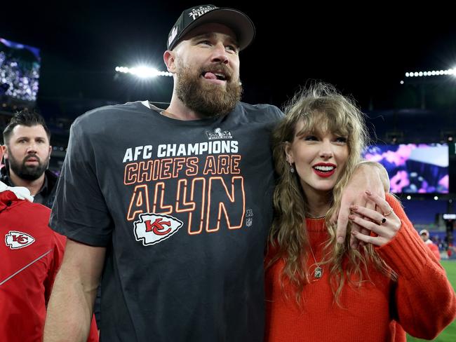 Taylor Swift and Travis Kelce are the world’s most high profile couple. Picture: Getty Images