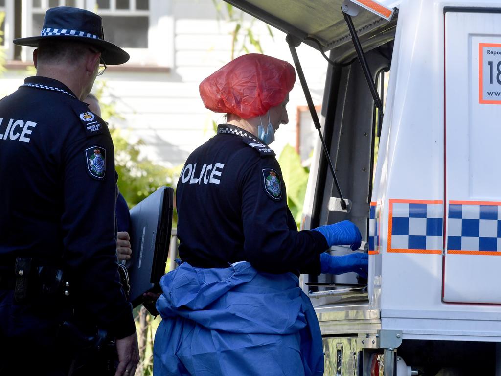 Scene of stabbing in Wellington Street, Mundingburra. Picture: Evan Morgan