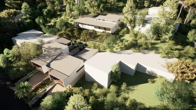 Three houses would be placed on the block under the plan. Picture: Chris Jenkins Design