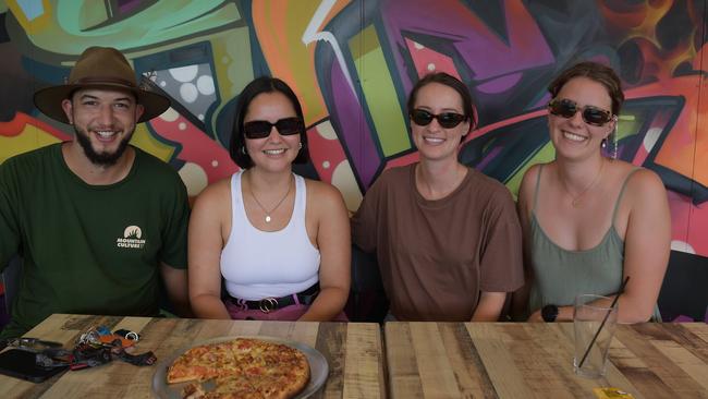 Riley Dolma, Jasmine West, Madi Sippel and Hannah Liscomb at the newly reopened One Mile Brewery. Picture: (A)manda Parkinson